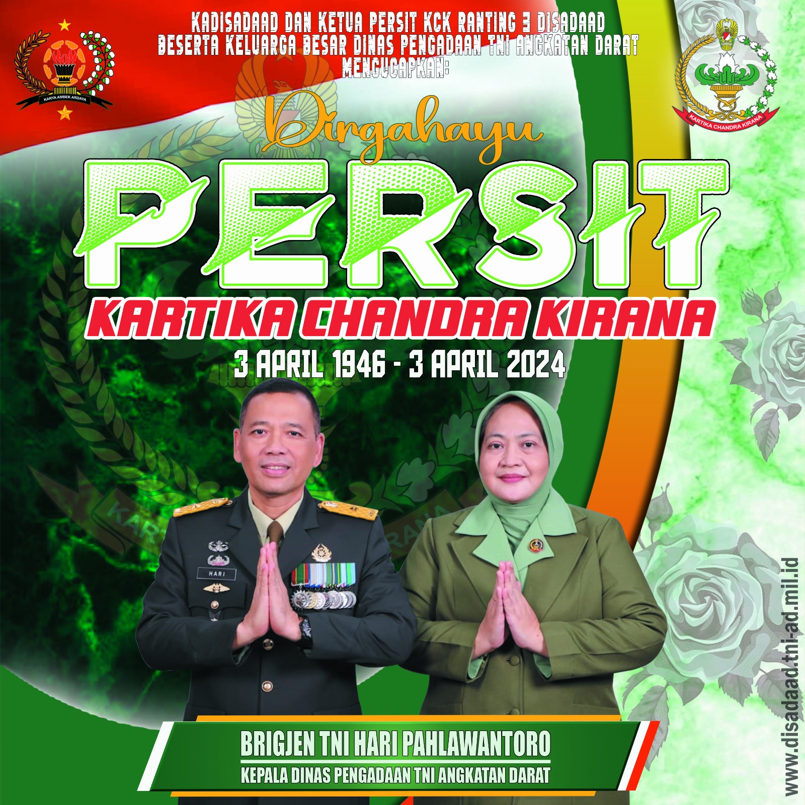 DIRGAHAYU PERSIT KARTIKA CHANDRA KIRANA KE 78 TAHUN