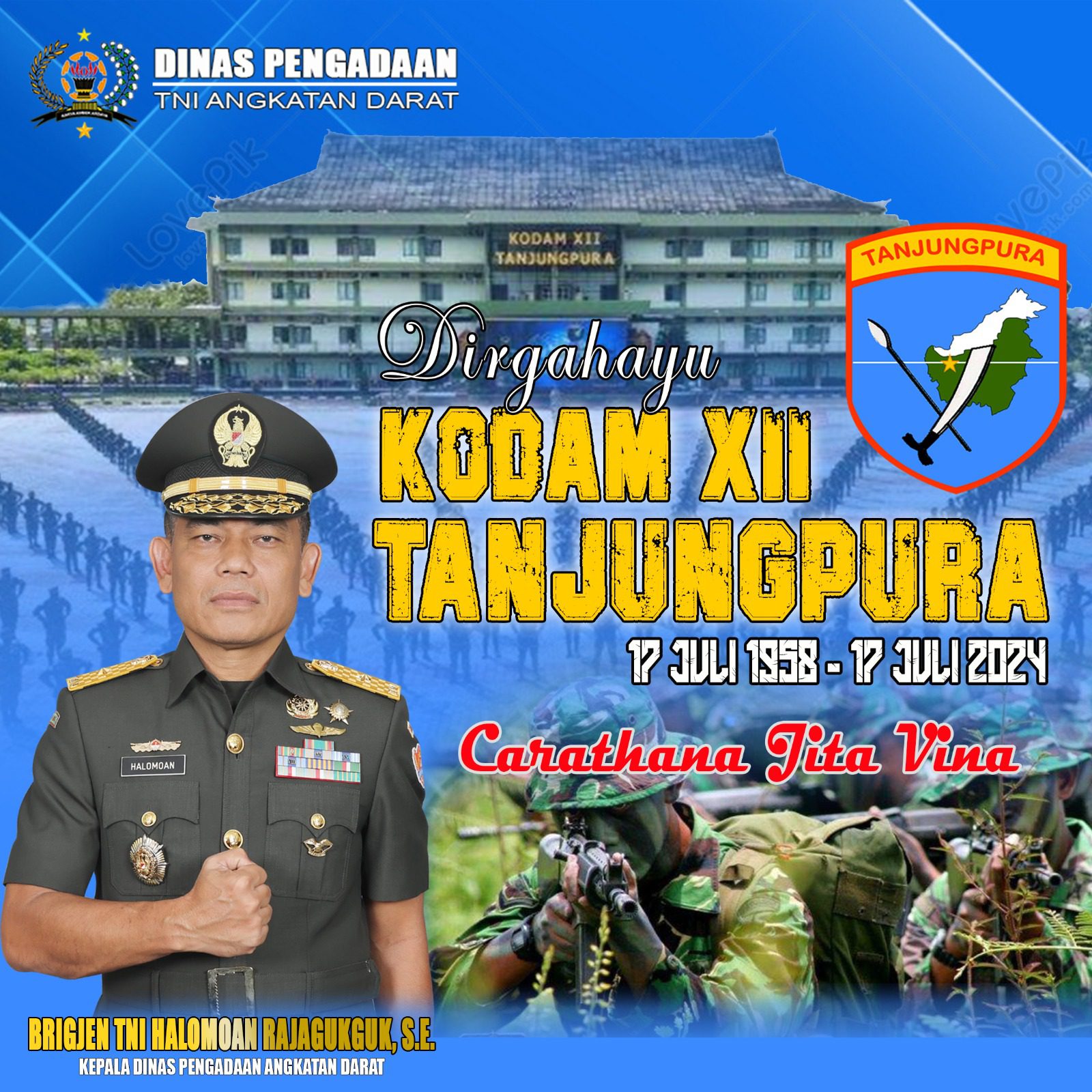 Dirgahayu KODAM XII/ TANJUNGPURA