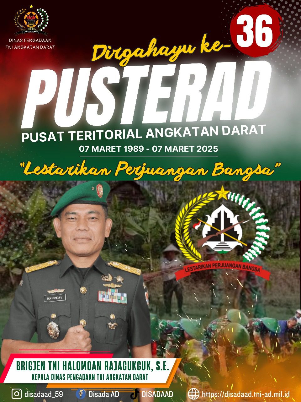 Dirgahayu PUSTERAD Ke – 36