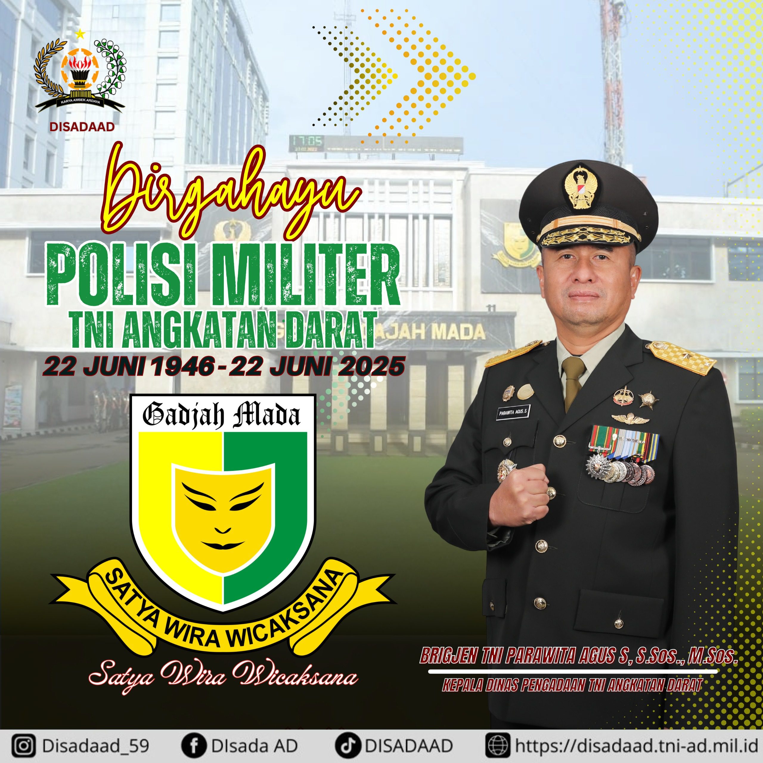 Dirgahayu POLISI MILITER TNI ANGKATAN DARAT