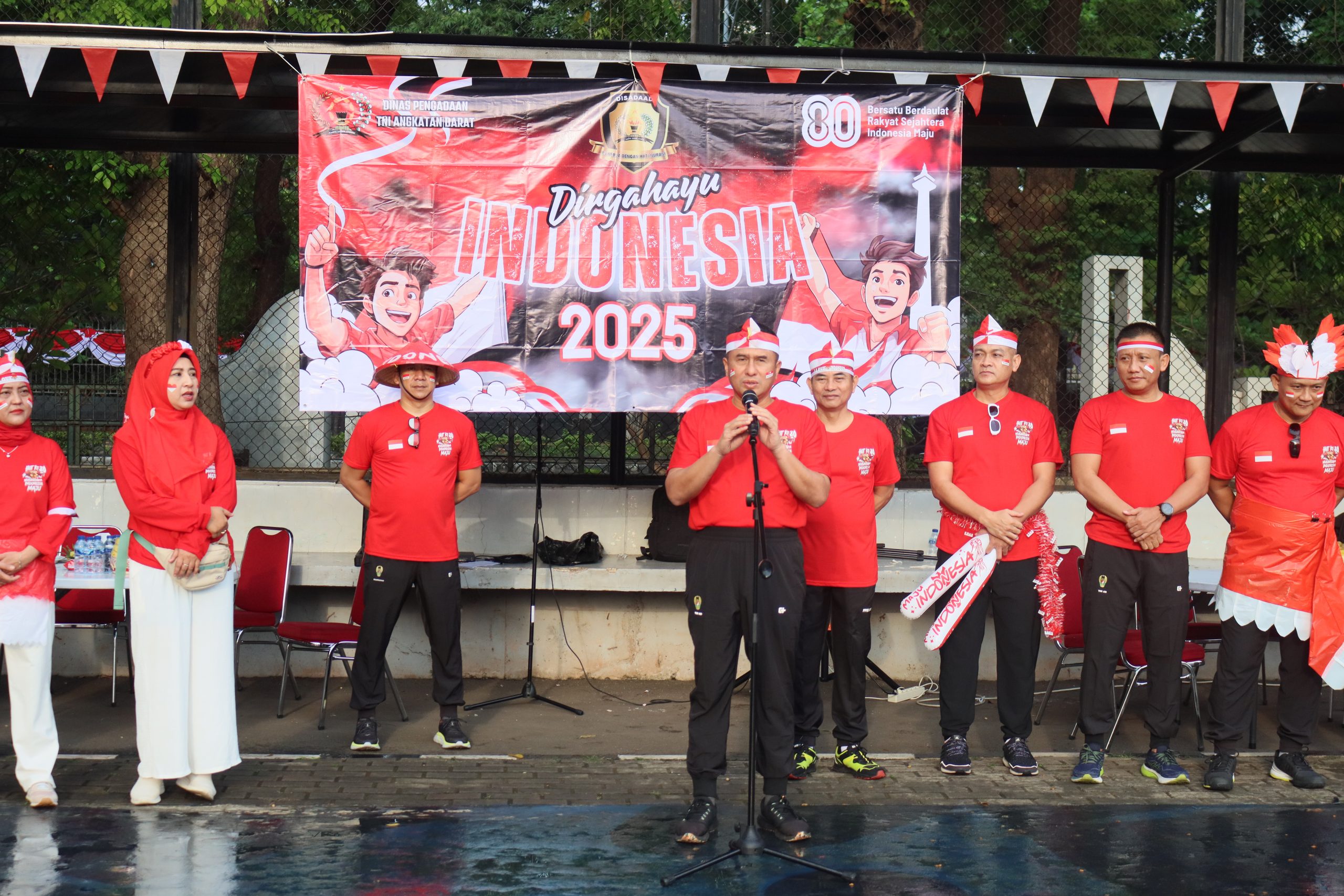 Kemeriahan Hut ke-80 Kemerdekaan Republik Indonesia satuan disadaad melaksanakan lomba sebagai bentuk perayaan dan meningkatkan kekompakan personel Disadaad