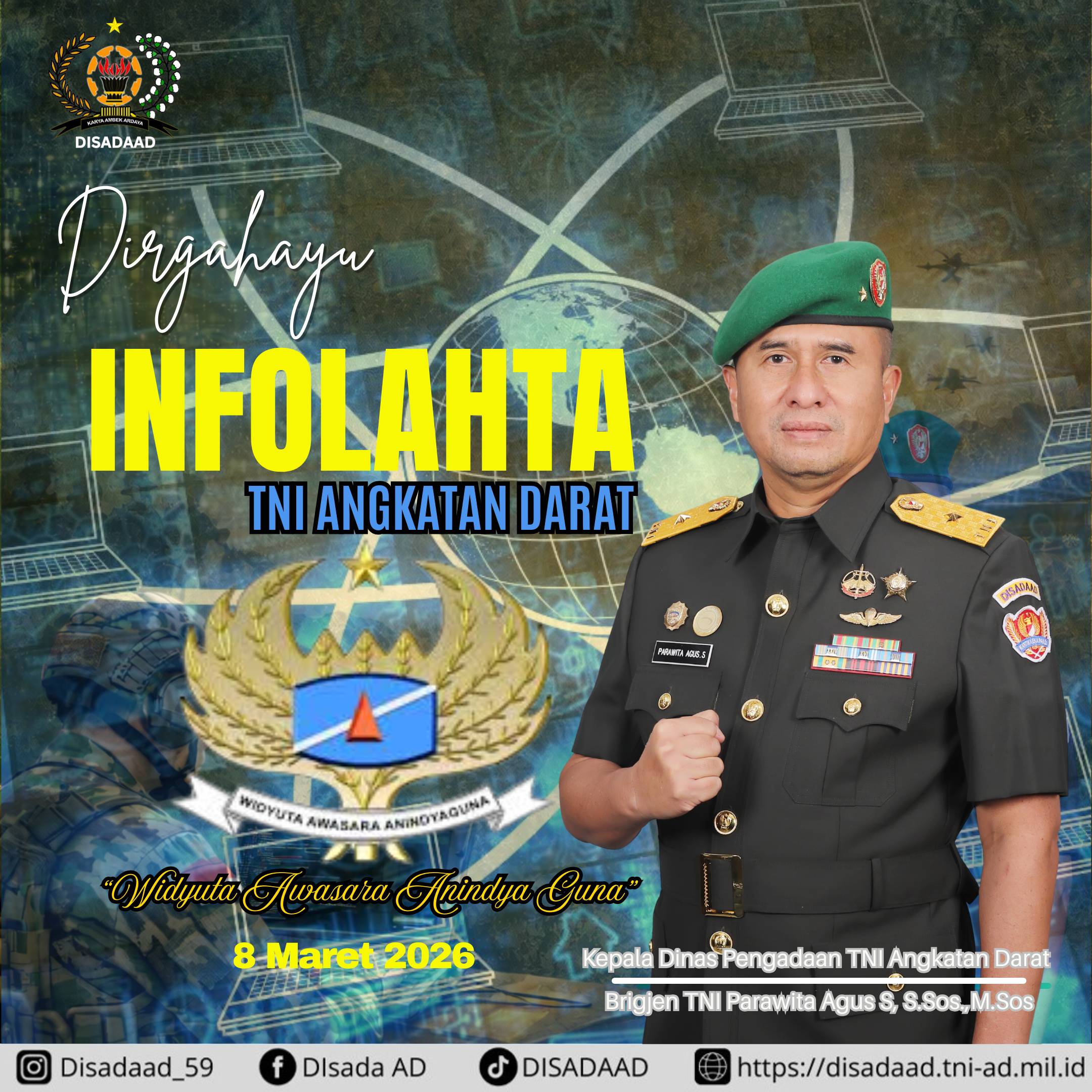 Dirgahayu INFOLAHTA TNI AD