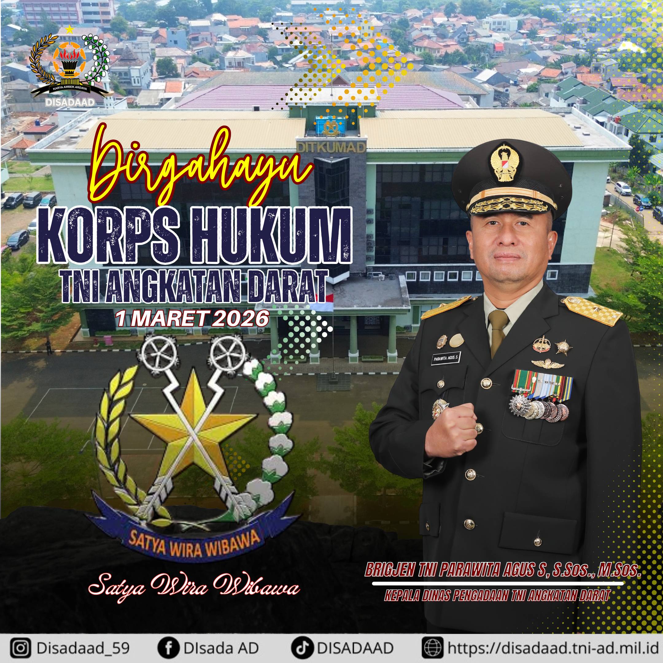 Dirgahayu KORPS HUKUM TNI ANGKATAN DARAT