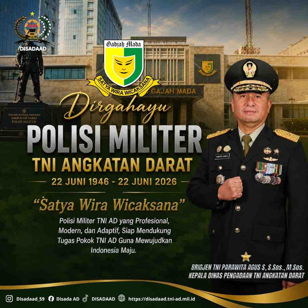 Dirgahayu POLISI MILITER TNI ANGKATAN DARAT